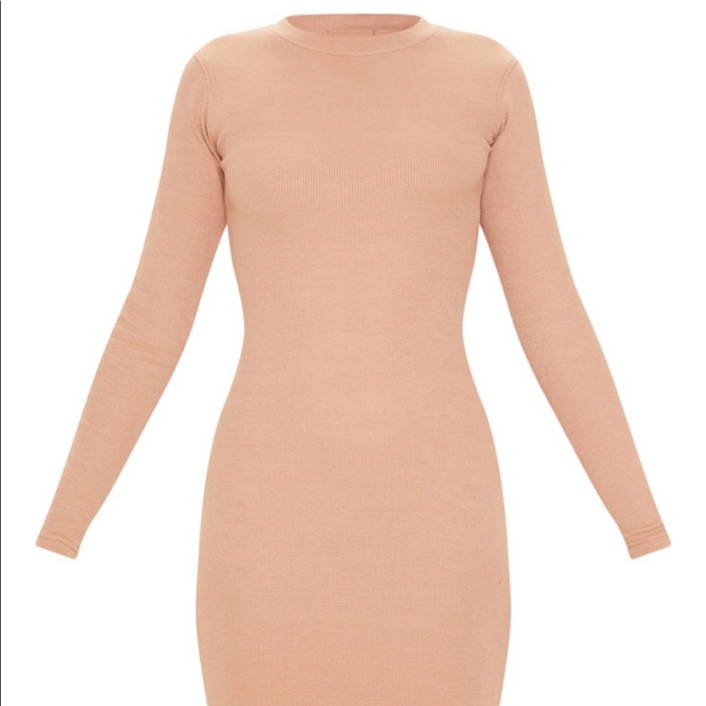 PrettyLittleThing Rib Midi Dress - Picture 4 of 5